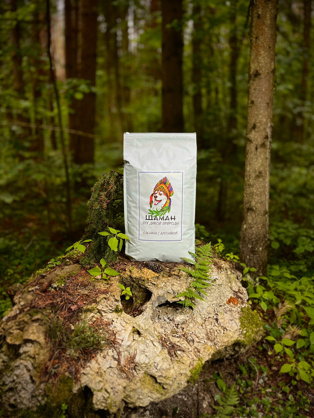 Сухой корм SHAMAN "Дух дикой природы" Оленина с брусникой 10 кг; крупная гранула; для взрослых собак; Класс Холистик