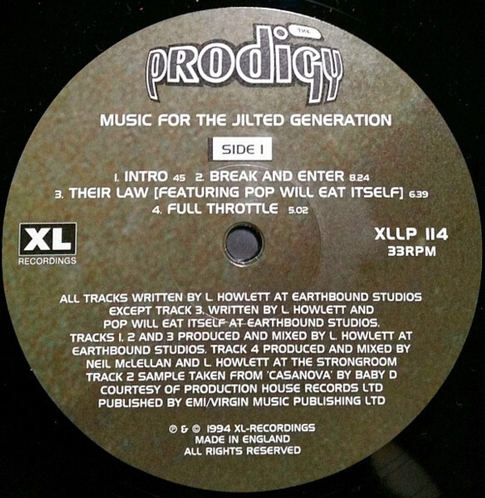 The Prodigy / Music For The Jilted Generation (2LP)