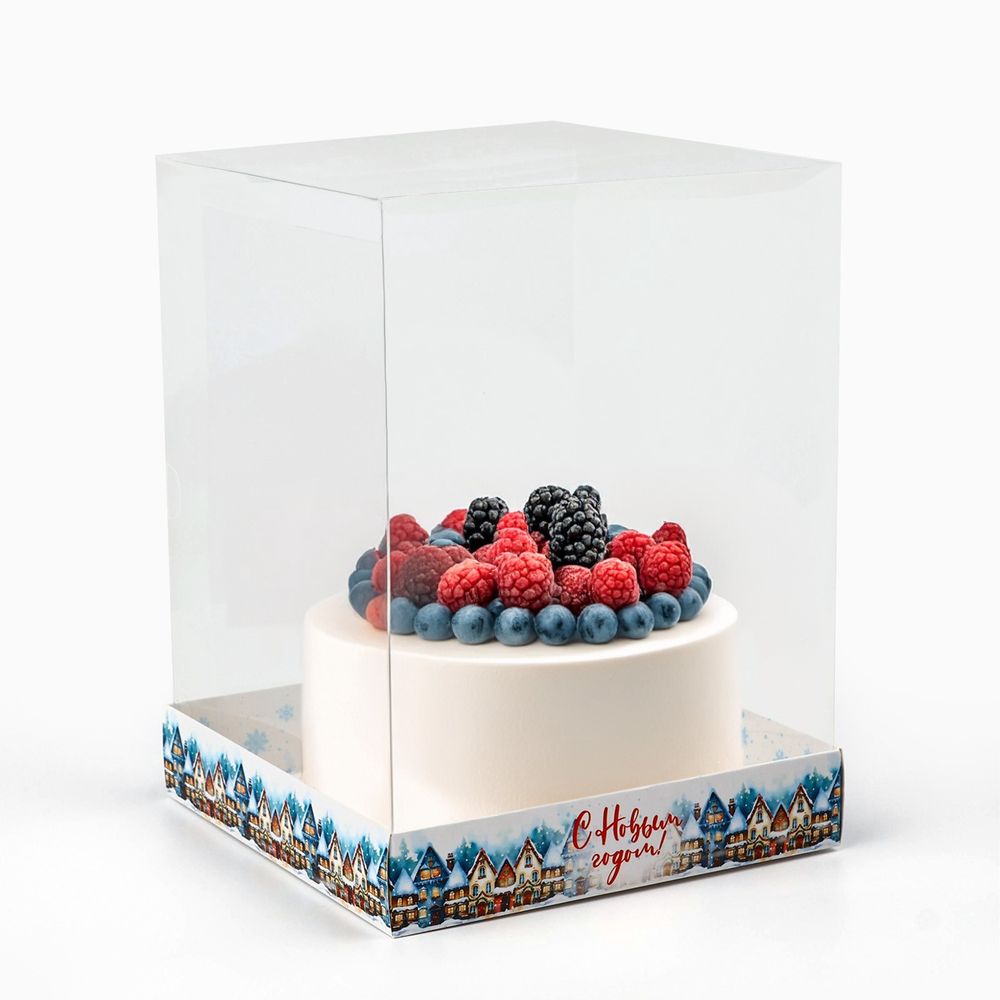 Коробка для кондитерских изделий «Снежный город», 15 х 15 х 20 см