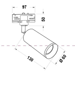 Трековый светильник Maytoni Technical TR028-3-GU10-MG