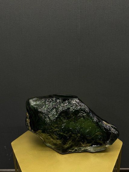 Ирен (зеленая) Ваза стеклянная 32х14х17см