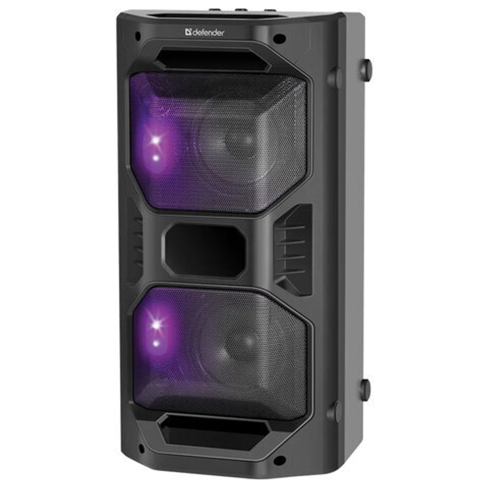 Колонка портативная DEFENDER Rage, 2.0, 50 Вт, Bluetooth, FM-тюнер, microSD, чёрная, 65109