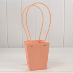 Пакет подарочный 15,5х13х9,5 Ваза для цветов (Персиковый)