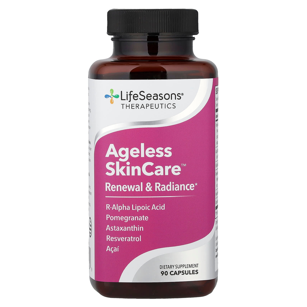LifeSeasons, Ageless SkinCare™, обновление и сияние, 90 капсул