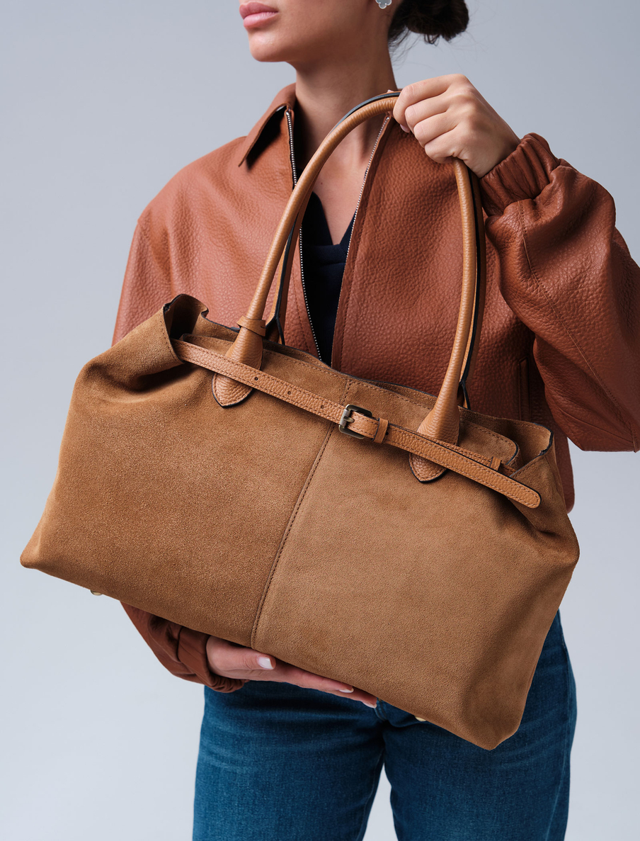 Замшевая сумка Daniela DBR 31375 светло-коричневый