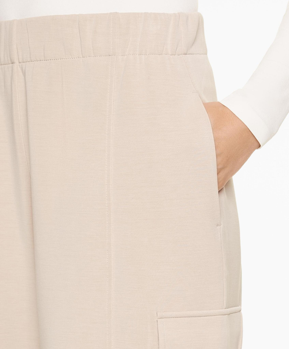 OYSHO Брюки свободного кроя из ткани с модалом с начесом, экрю