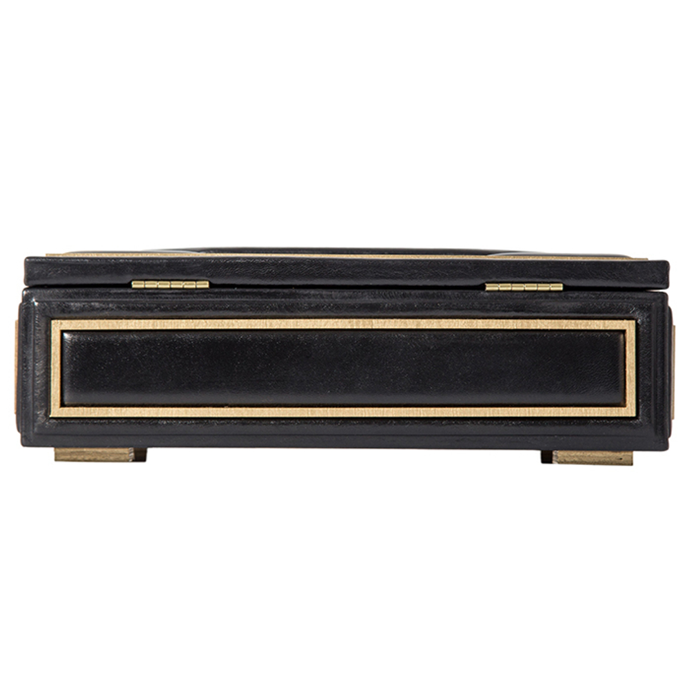 Шкатулка большая прямоугольная «Deco». Цвет черный