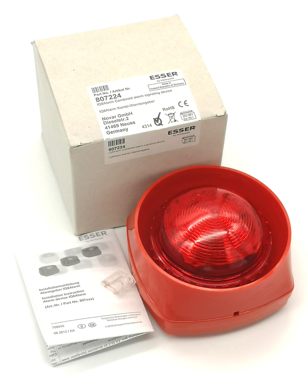 Оповещатель IQ8Alarm с сиреной и строб-лампой,красный Honeywell ESSER 807224