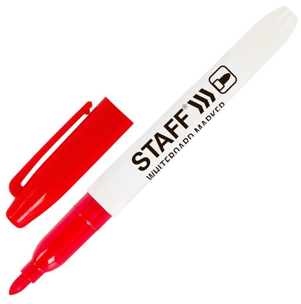Маркер стираемый для белой доски 2,5мм,красный,тонкий корпус "EVERYDAY WBM-093"(STAFF)