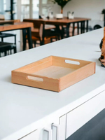 Столик-поднос деревянный 38х28 см Флоутард, декоративный поднос для кухни, столик для завтрака из массива сосны, разборный, в натуральной отделке