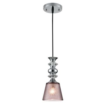 Подвесной светильник 1*E27 8048/1A хром/розовый Suspentioni Manola Lumion