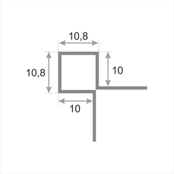 Профиль из нержавеющей стали SB020-10H глянец 2700 мм