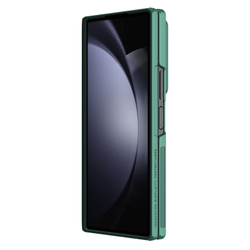 Усиленный чехол зеленого цвета (Dark Green) от Nillkin для Samsung Galaxy Z Fold 6 5G, серия CamShield Fold Case-Bracket Version (версия с подставкой)