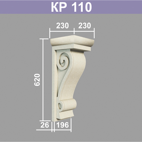 КР110 кронштейн (230х230х620мм)