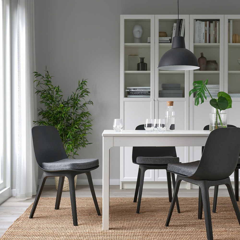 IKEA ÅKERVINDEFLY  (ИКЕА ÅКЕРВИНДЕФЛЙ)  -  Подушка для стула, серая, 39/35x37x5 см