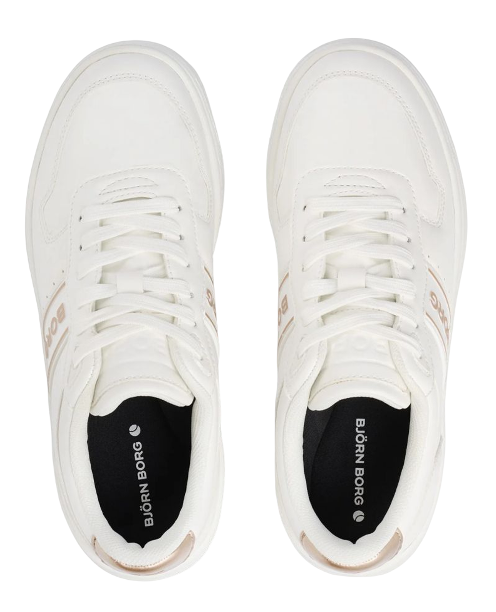 Женские кроссовки Björn Borg T2200 CAS MET W - white/gold