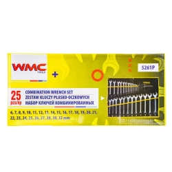 Ключи комбинированные ,набор 25пр. ( 6-28,30,32мм) WMC TOOLS WMC-5261P