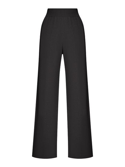 Женские брюки черного цвета из шерсти и кашемира - фото 1