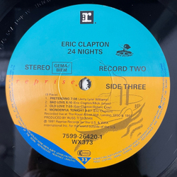Винтажная виниловая пластинка LP Eric Clapton 24 Nights (Германия 1991)