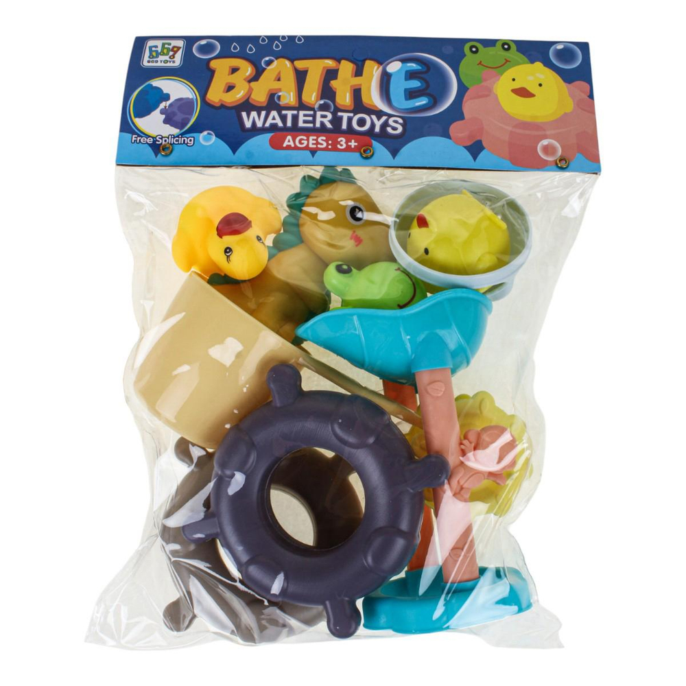 Набор игрушек для купания 8шт, пакет 669-600C