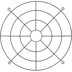 Решетка защитная металлическая ЭРА SPP-AC8-402-200 для светильников SPP-402 мощностью 200Вт