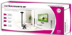 Кронштейн Ultramounts UM 890 23-43&quot; max 30кг VESA 200х200 потолочный поворотно-выдвижной и наклонный