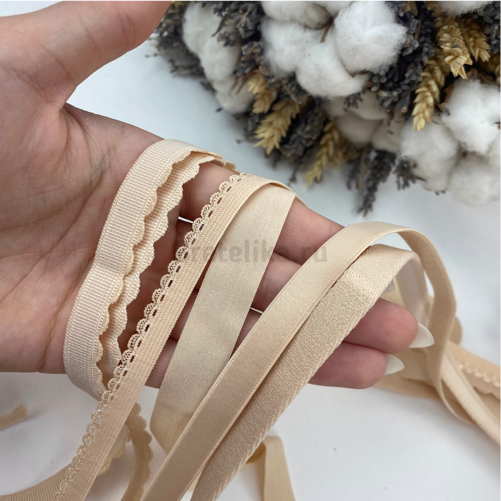 Бейка матовая бежевая 15 мм, цв. 126