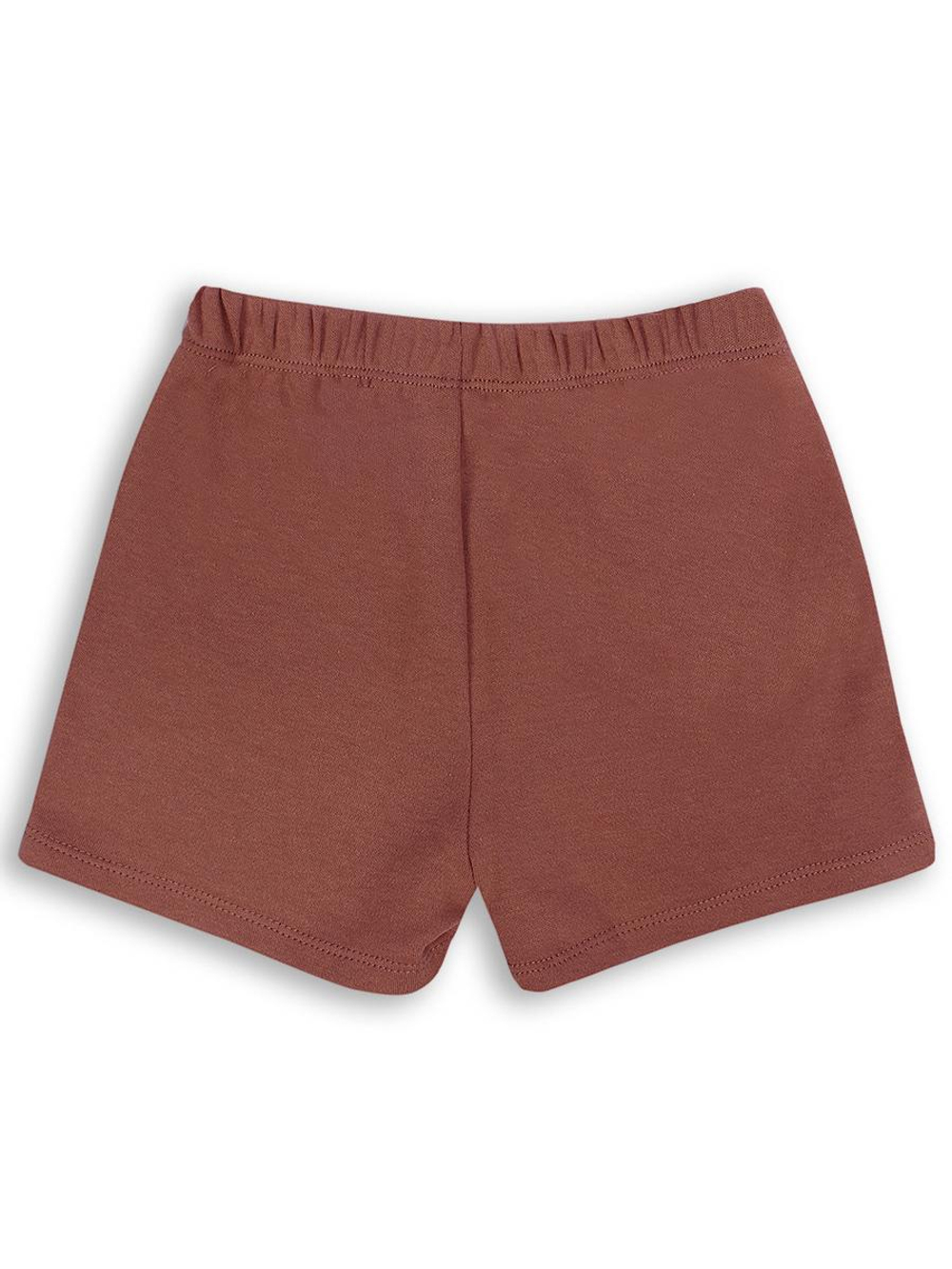 Костюм для мальчиков (свитшот, шорты) коричневый, р. 122 см (MINAKU)