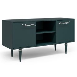 Тумба под ТВ Арт Колор matte 117см Классик Сильвер Зеленый бирюзовый матовый