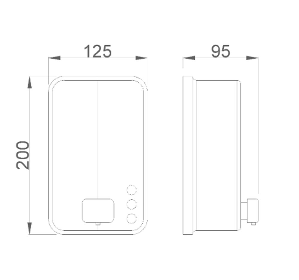 Диспенсер для мыла с кнопкой 1200 мл. нерж. сталь INOX EVO 03050.S матовый