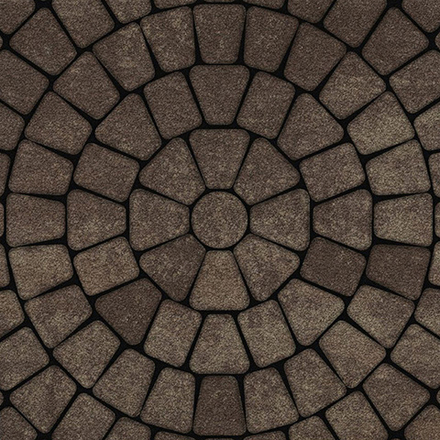 Тротуарная плитка КЛАССИКО (круг) - Листопад гранит Хаски, комплект из 3 видов плит