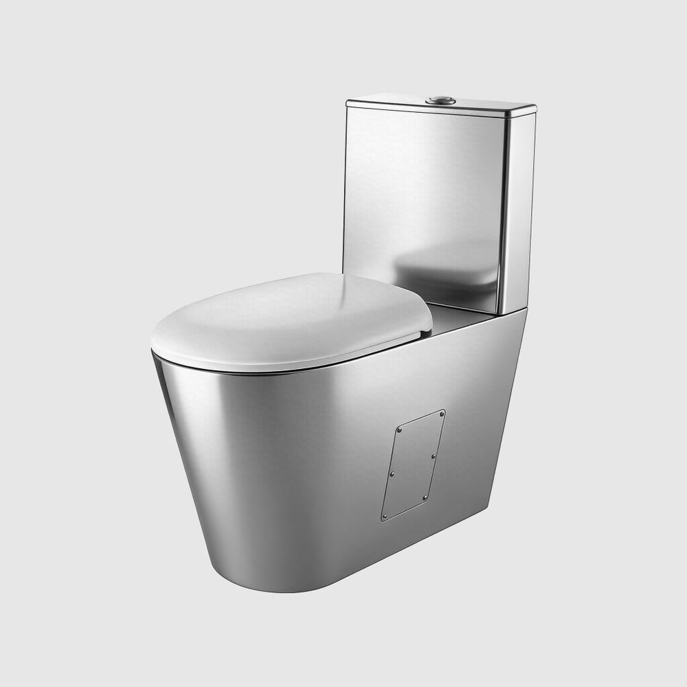 Унитаз напольный нерж. сталь NOFER 13016.B глянцевый