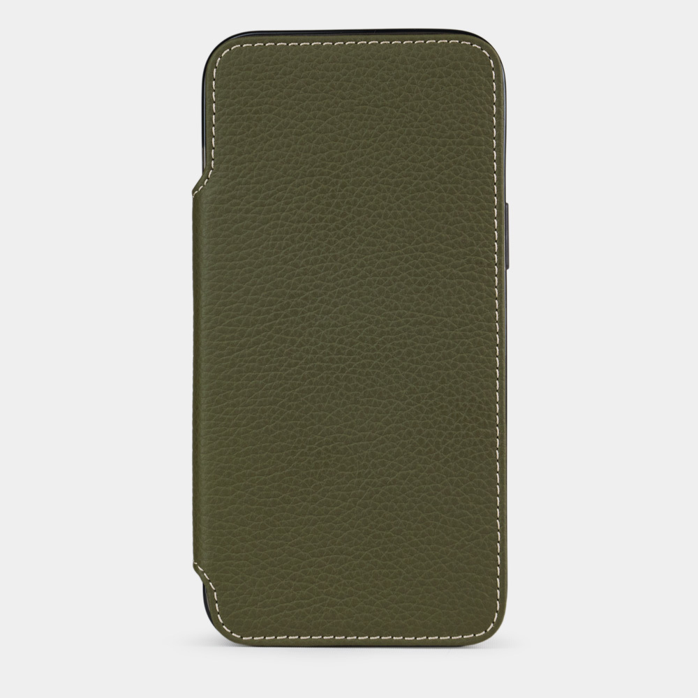 Чехол кожаный Benoit для iPhone 12 Pro Max зеленого цвета