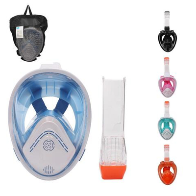 Маска с трубкой, съемная трубка, 5 цветов микс, с-30300