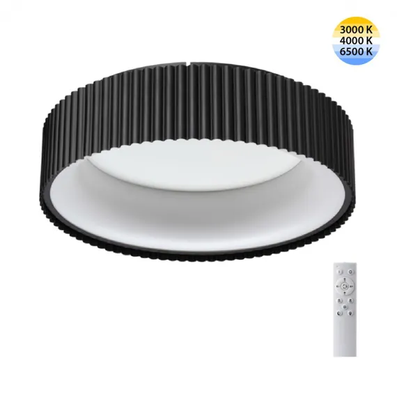 7712/56L AVRA LED SN 033 Светильник металл/акрил/белый/черный LED 56Вт 3000-6500К D460 IP20 пульт ДУ SHARMEL