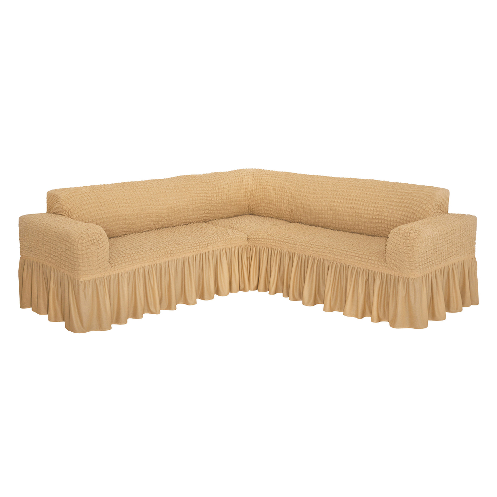 Чехол на угловой диван, цвет Медовый