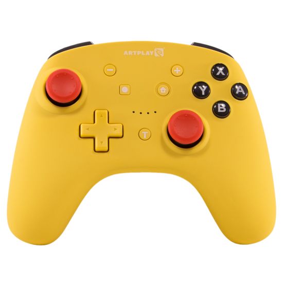 Геймпад Artplays NS65 для Nintendo Switch/PC, желтый touch cover (модель:N12-F, 2,4G, li-ion, NFC, dualvibro)