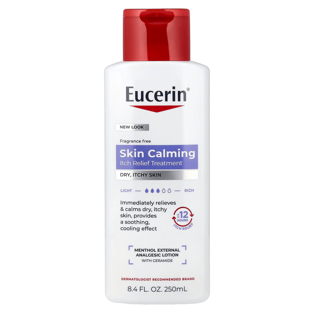 Eucerin, средство для снятия зуда, успокаивание кожи, без отдушки, 250 мл (8,4 жидк. унции)