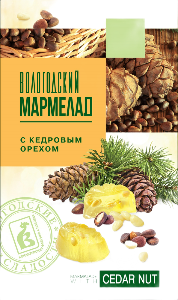 Мармелад с Кедровым орехом, 280 гр.