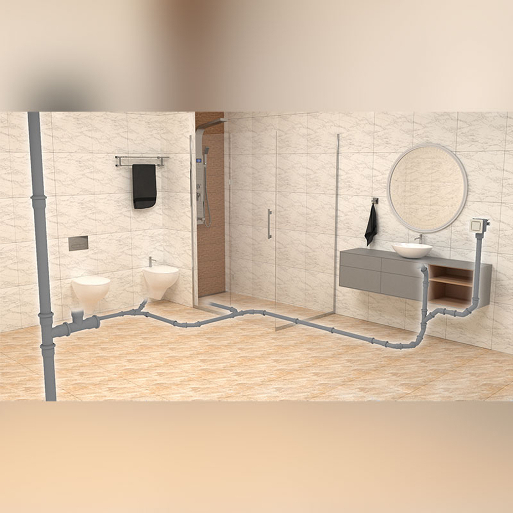 Воздушный клапан скрытого монтажа 50/75 мм ТП-905 Татполимер