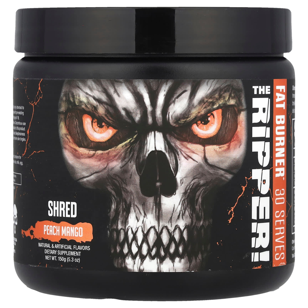 JNX Sports, The Ripper !, сжигатель жира, персик и манго, 150 г (5,3 унции)
