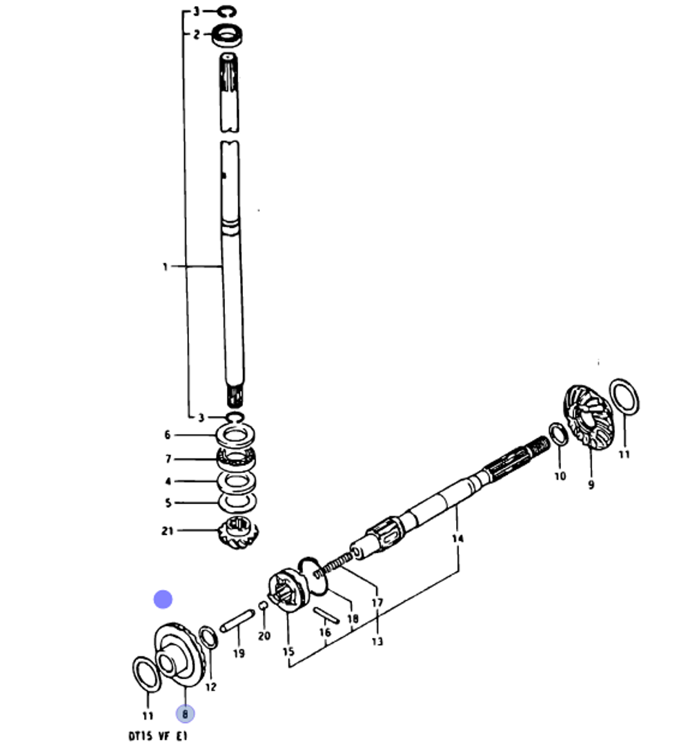 Шестерня редуктора Suzuki 9.9/15 (57510-93901-000)