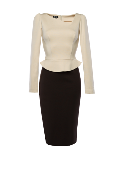 Платье футляр с баской 01-18FW