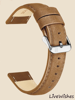 Часы наручные кварцевые NAVIFORCE на кожаном ремешке, серебристый/коричневый W8950-01