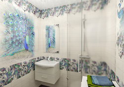 Панель ПВХ фотопечать 3D Panda Жар-птица 2700х250 мм