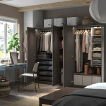Гардероб - IKEA PAX/FORSAND/ПАКС/ФОРСАНД ИКЕА, 250x60x201 см, темно-серый