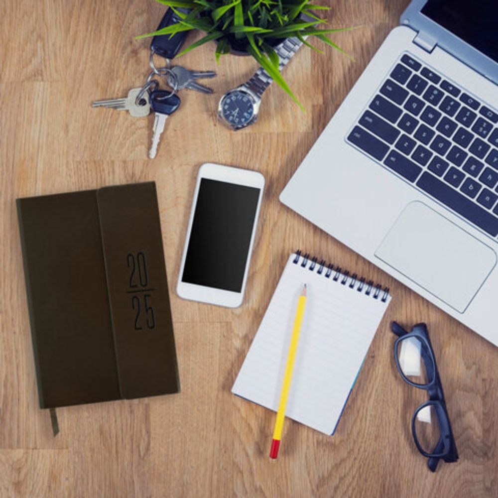 Ежедневник датированный 2025, А5, 138x213 мм, BRAUBERG "Towny", под кожу, клапан, коричневый, 115766