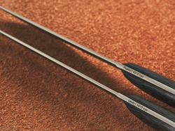 Спарка цельнометаллических финских ножей, сталь VG10, рукоять карбон (черный спейсер)