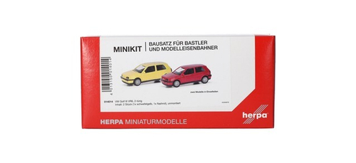 Набор для сборки: Volkswagen (VW) Golf III VR6 2-дверный, красный / желтый, 2 шт.