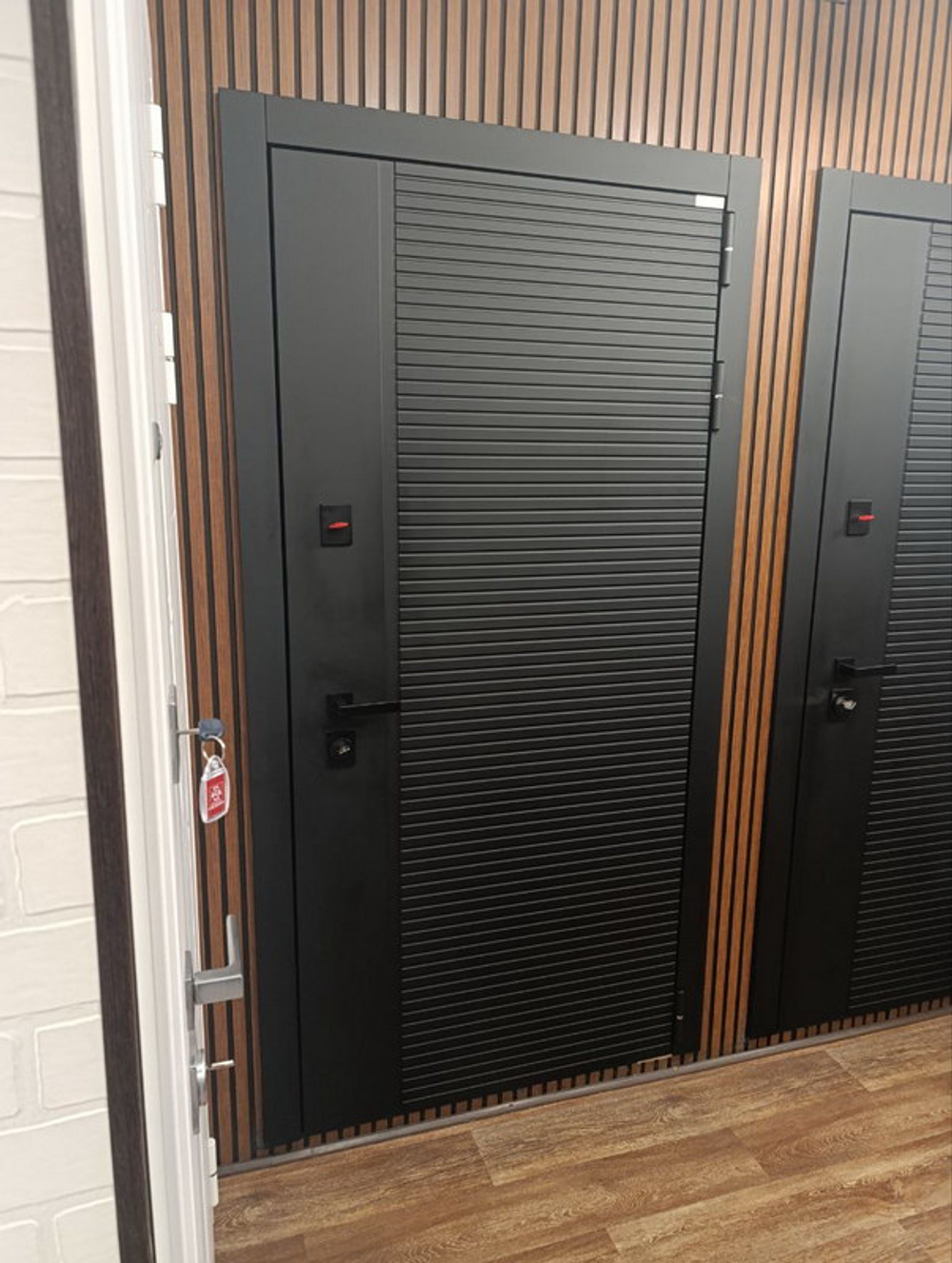 Стальная дверь "Агат" с зеркалом. Заказная модель.